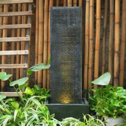 EONLION Garden Water Feature Outdoor Fountain in Black - Size: 100 cm - thumbnail 3