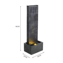 EONLION Garden Water Feature Outdoor Fountain in Black - Size: 100 cm - thumbnail 2