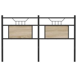 Berkfield Home Headboard Sonoma Oak 137 cm Engineered Wood & Steel in Brown - thumbnail 4
