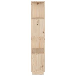 Berkfield Home Book Cabinet/Room Divider 51x25x132 cm Solid Wood Pine in Brown - Size: 51 x 25 x 132 cm - thumbnail 6