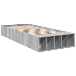 Berkfield Home Bed Frame without Mattress Grey Sonoma 100x200 cm - thumbnail 3