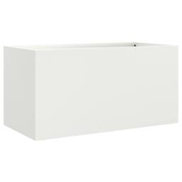 Berkfield Home Planter White 62x30x29 cm Steel - Size: 62 x 30 x 29 cm - thumbnail 3