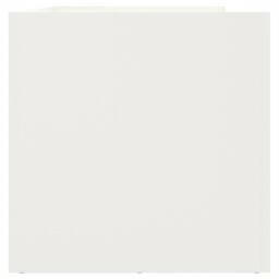 Berkfield Home Planter White 62x30x29 cm Steel - Size: 62 x 30 x 29 cm - thumbnail 6