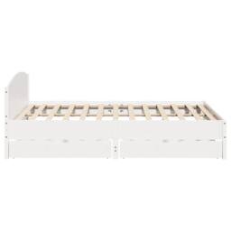 Berkfield Home Full Bed Frame without Mattress White 180x200 cm Super King Solid - thumbnail 7
