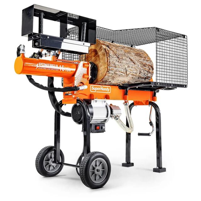 Superhandy Electric Log Splitter 16-Ton, 1500W Motor, Splits Logs up to 50cm in Orange - image 1