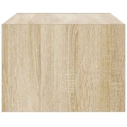 Berkfield Home TV Cabinet with LED Lights Sonoma Oak 75x35.5x25 cm in Light Tan - thumbnail 8