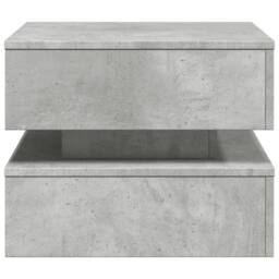 Berkfield Home Modern Coffee Table with LED Lights Concrete Grey 50x50x40 cm - Size: 50 x 50 x 40 cm - thumbnail 8