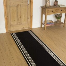 runrug Hallway Carpet Runner Rug - Soft & Comfy, 9mm - 'Key' in Black - Size: 60 cm x 210 cm - thumbnail 5