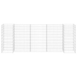 Berkfield Home H-Shaped Gabion Planter Steel Wire 260x40x100 cm in Silver - Size: 260 x 40 x 100 cm - thumbnail 3