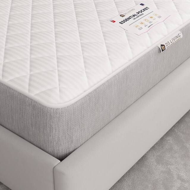 DS Living Imperial Hybrid Pocket Gel Essentials Mattress in Grey - Size: Small Single - image 1