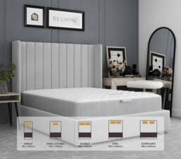 DS Living Imperial Hybrid Pocket Gel Essentials Mattress in Grey - Size: Small Single - thumbnail 5
