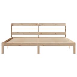 Berkfield Home Bed Frame with Headboard without Mattress 180x200 cm Super King in Brown - thumbnail 4