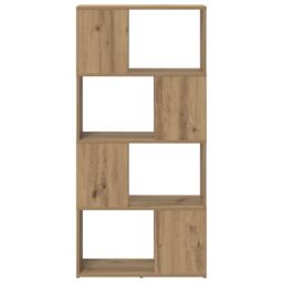 Berkfield Home TV Stand Artisan Oak Engineered Wood 60 cm x 24 cm x 124 cm in Brown - thumbnail 5