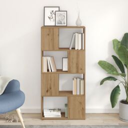 Berkfield Home TV Stand Artisan Oak Engineered Wood 60 cm x 24 cm x 124 cm in Brown