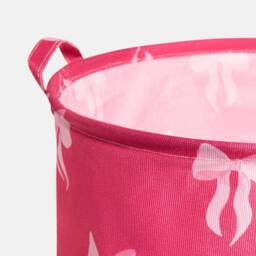 OHS Kids Bows Print Laundry Basket Clothes Storage Toy Organiser in Pink - thumbnail 6