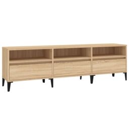 Berkfield Home TV Cabinet Sonoma Oak 150x30x44.5 cm Engineered Wood in Brown - thumbnail 2