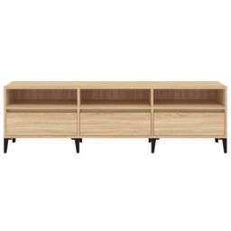 Berkfield Home TV Cabinet Sonoma Oak 150x30x44.5 cm Engineered Wood in Brown - thumbnail 6