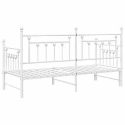 Berkfield Home Daybed Frame White 75 x 190 cm Steel - thumbnail 7
