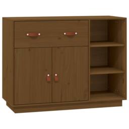 Berkfield Home Sideboard Honey Brown 98.5x40x75 cm Solid Wood Pine - thumbnail 3