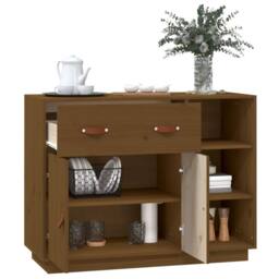 Berkfield Home Sideboard Honey Brown 98.5x40x75 cm Solid Wood Pine - thumbnail 5