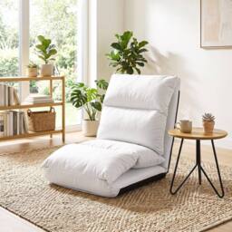 KORVIXA 14-Level Adjustable Floor Chair For Meditation in White - Size: 100 cm x 100 cm - thumbnail 3