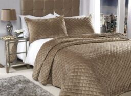 New Edge Blinds Banbury Bedspread in Brown - Size: Double - thumbnail 4
