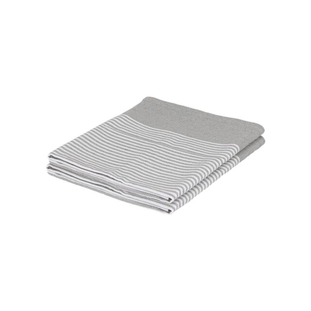 Nicola Spring 100% Cotton Tea Towel Absorbent Kitchen Dish Cloth Drying Towels - 70cm x 50cm - Pack of 2 in Light Grey - image 1