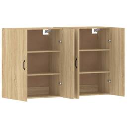 Berkfield Home Wall Mounted Cabinets 2 pcs Sonoma Oak Engineered Wood in Light Tan - thumbnail 5