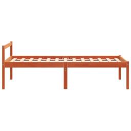 Berkfield Home Senior Bed without Mattress Wax Brown 75x190 cm Small Single Solid Wood Pine - thumbnail 5