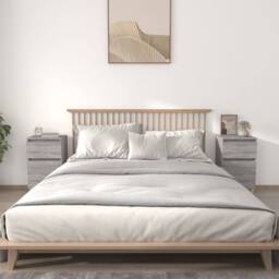 Berkfield Home Elegant Bedside Cabinets 2 pcs Grey Sonoma 40x35x70 cm - Size: 40 x 35 x 70 cm - thumbnail 2