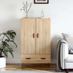 Berkfield Home Highboard Sonoma Oak 69.5x31x115 cm Engineered Wood in Brown - thumbnail 2