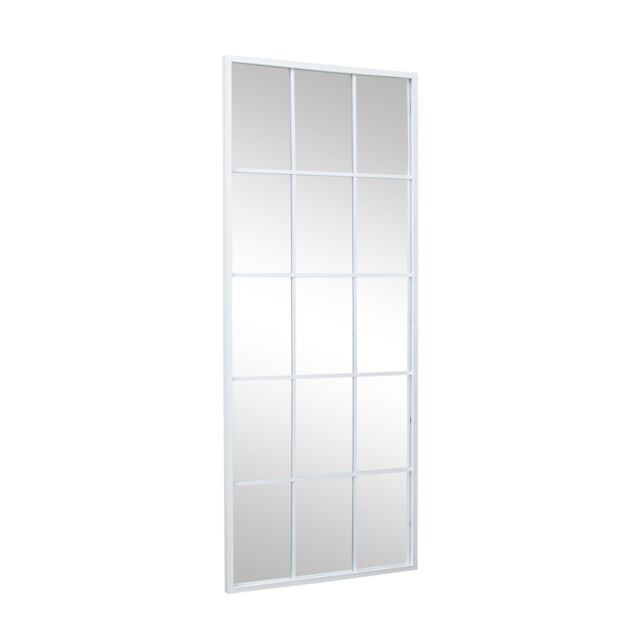Melody Maison Extra Large White Window Mirror 144cm X 59cm - Size: 144 cm X 59 cm - image 1