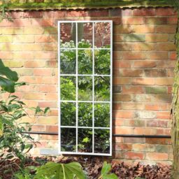 Melody Maison Extra Large White Window Mirror 144cm X 59cm - Size: 144 cm X 59 cm - thumbnail 5