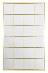 "MirrorOutlet The Fenestra Gold Modern Window Leaner / Wall Mirror 69"" X 43"" 174CM X 110CM - Size: 1 Pack" - thumbnail 2