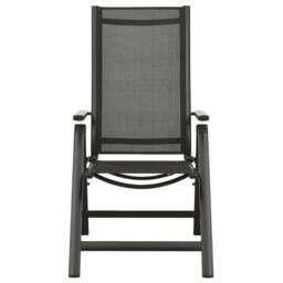 Berkfield Home 5 Piece Garden Dining Set Aluminium Anthracite in Black - thumbnail 8