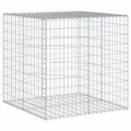 Berkfield Home Stunning Gabion Basket with Cover 100x100x100 cm Galvanised Iron in Silver - Size: 100 x 100 x 100 cm - thumbnail 5
