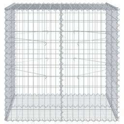 Berkfield Home Stunning Gabion Basket with Cover 100x100x100 cm Galvanised Iron in Silver - Size: 100 x 100 x 100 cm - thumbnail 4