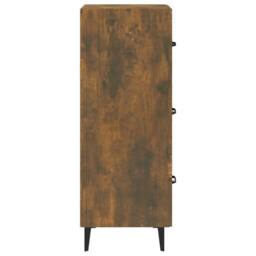 Berkfield Home Sideboard Smoked Oak 34.5x34x90 cm Engineered Wood in Brown - thumbnail 7