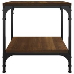 Berkfield Home Side Tables 2 pcs Brown Oak 40x40x40 cm Engineered Wood - Size: 40 x 40 x 40 cm - thumbnail 7