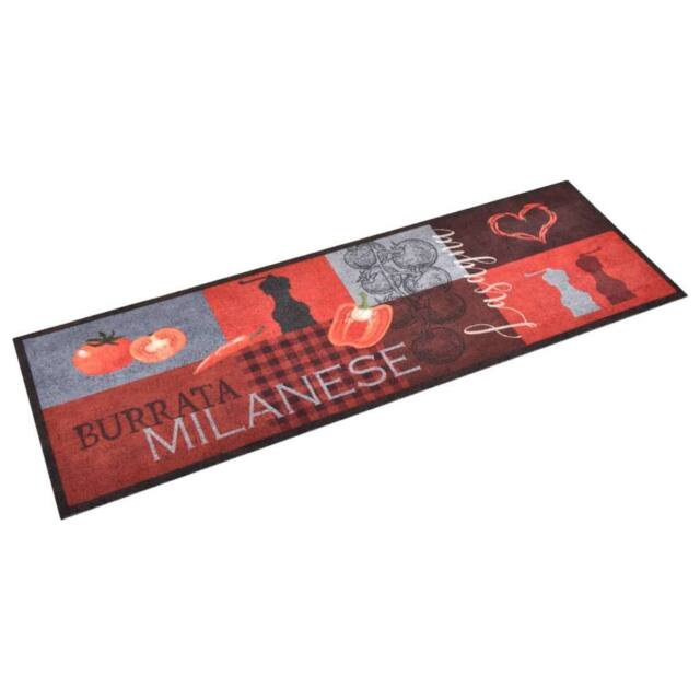 Berkfield Home Kitchen Carpet Washable Tomatoes 60x180 cm in Red - image 1