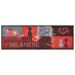 Berkfield Home Kitchen Carpet Washable Tomatoes 60x180 cm in Red - thumbnail 2
