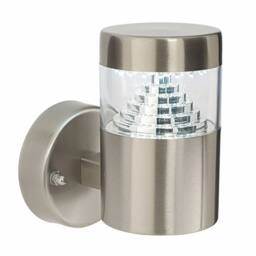 First Choice Lighting Pyramid - Stainless Steel LED Outdoor Wall Light in Silver