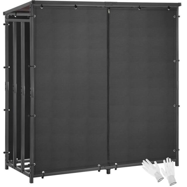 tectake Firewood Rack Casa in Black - image 1