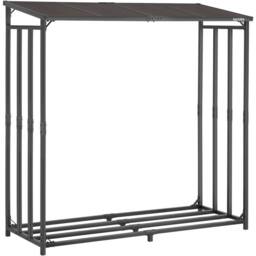 tectake Firewood Rack Casa in Black - thumbnail 2