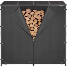 tectake Firewood Rack Casa in Black - thumbnail 9