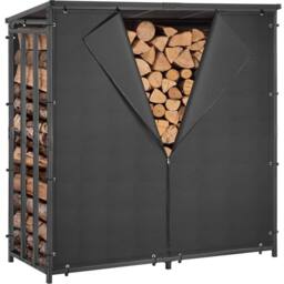 tectake Firewood Rack Casa in Black - thumbnail 5