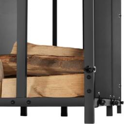 tectake Firewood Rack Casa in Black - thumbnail 7