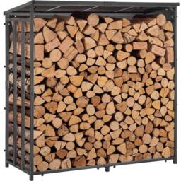 tectake Firewood Rack Casa in Black - thumbnail 8