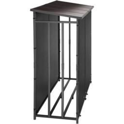 tectake Firewood Rack Casa in Black - thumbnail 3