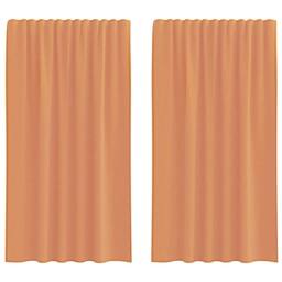 Berkfield Home Voile Curtains with Rod Pockets 2 pcs Terracotta